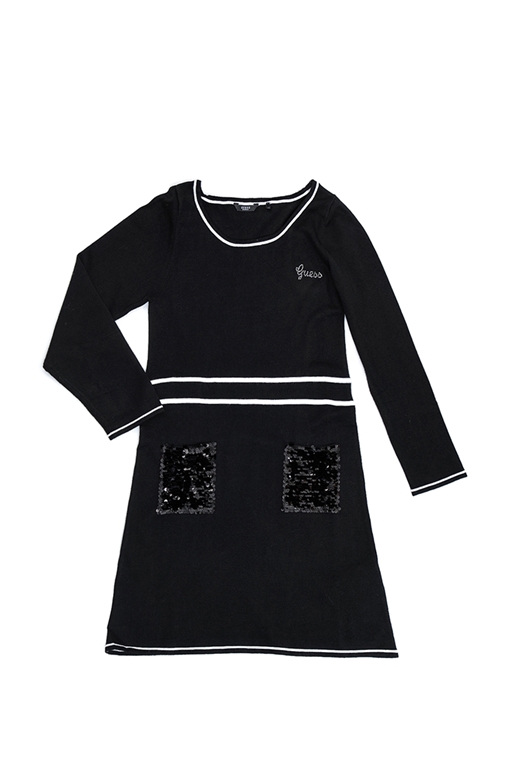 GUESS KIDS-Παιδικό φόρεμα GUESS KIDS μαύρο         